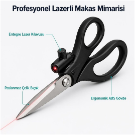 Lazerli Makas – Lazer Çizgili Hassas Kumaş Kesim Makası
