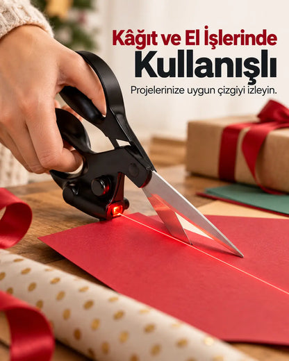Lazerli Makas – Lazer Çizgili Hassas Kumaş Kesim Makası